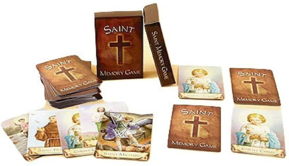 Saint Memory Card Game for Children NEW Catholic Faith - Stocking Stuffer