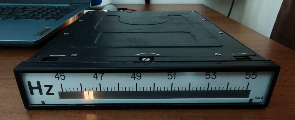 Control Panel Ammeter Hz with light pointer for Chernobyl NPP version Control Panel Ammeter Hz with light pointer for Chernobyl NPP version
