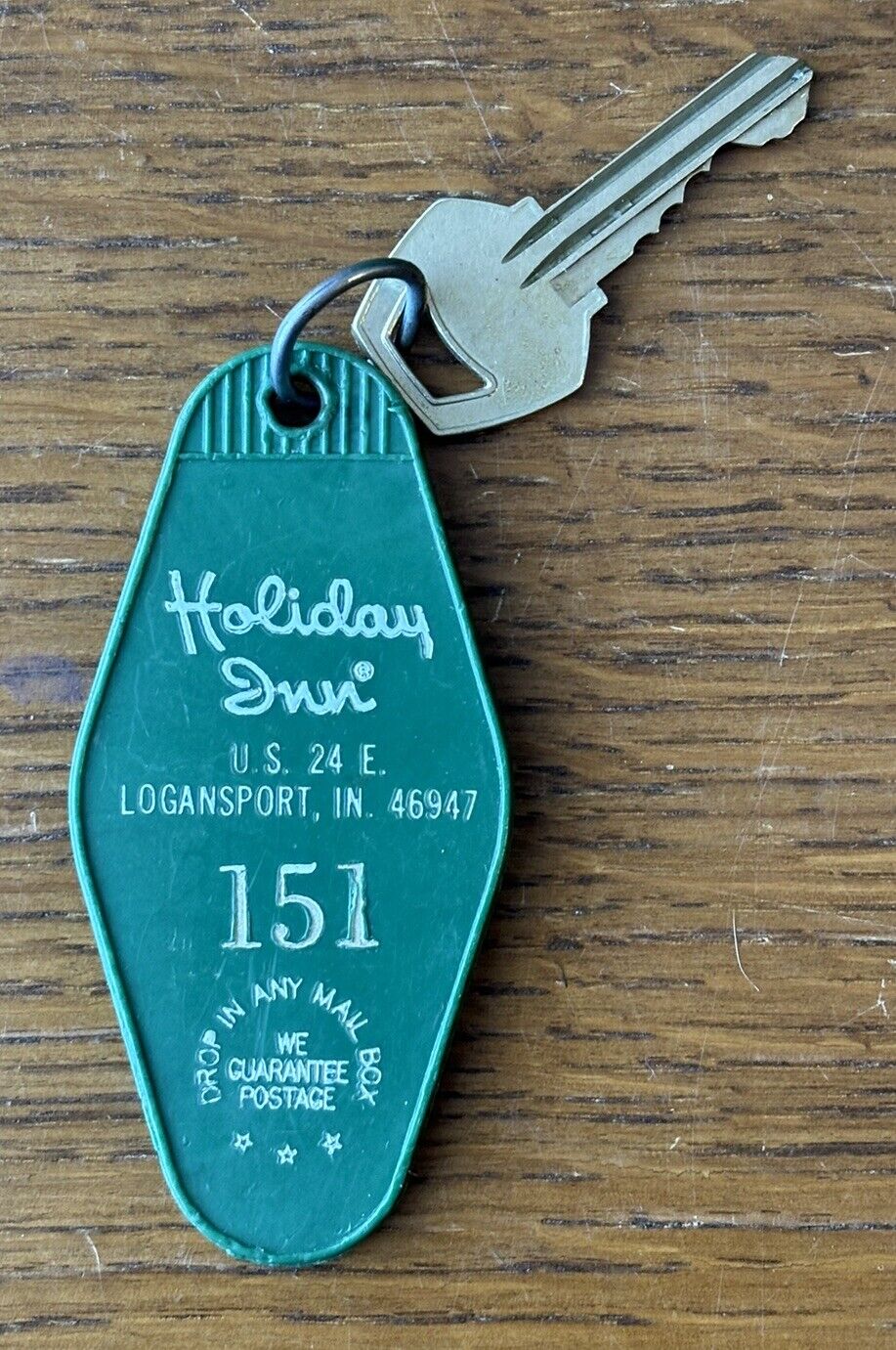 Vintage Holiday Inn Hotel Motel Keychain Fob & Key - Logansport, TN (Room #151)