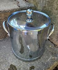 Kraftware Ice Bucket Crome Finish Cold Ice Server MCM Vintage USA Made picture