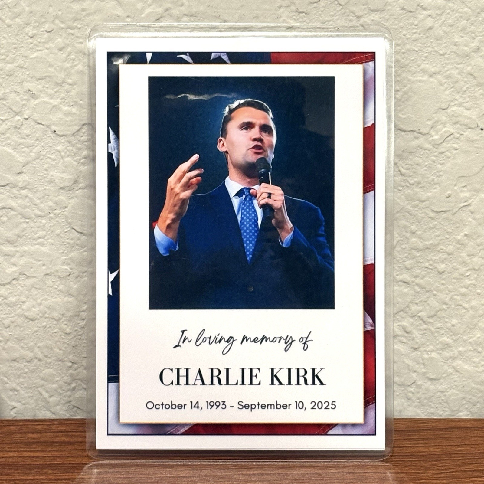 Charlie Kirk Memorial Prayer Card - Bible Quote - MAGA - Trump - RIP ...