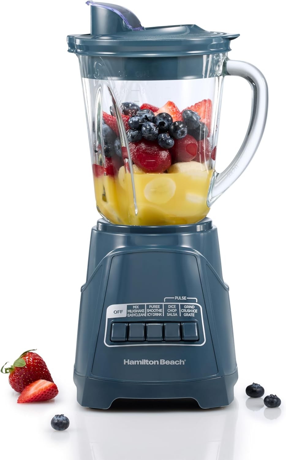 700W Hamilton Beach Blue Blender 40oz Glass Jar for Smoothies Ice Crush 700W Hamilton Beach Blue Blender 40oz Glass Jar for Smoothies Ice Crush