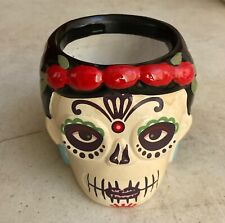 Small Day of The Dead Ceramic Pot Preowned  picture
