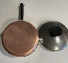 Revere Ware Copper Bottom Pot 1801 Saucepan 1 Qt Stainless Steel Vintage W/ Lid picture