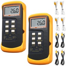 2 Pcs Thermocouple Thermometer Digital K Type HVAC Dual Channels Digital Thermom picture