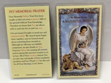 In Memory of Faithful Friend Pet Memorial Prayer Card Dog Cat Horse ++ Laminated picture