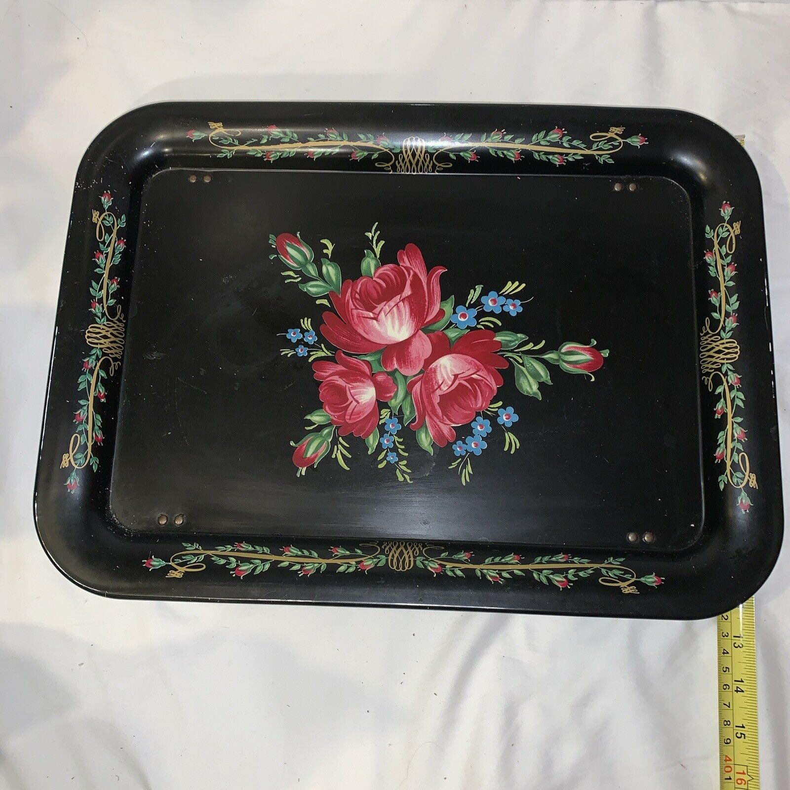 vintage metal lap tray tv tray painted breakfast in bed tray folding legs server