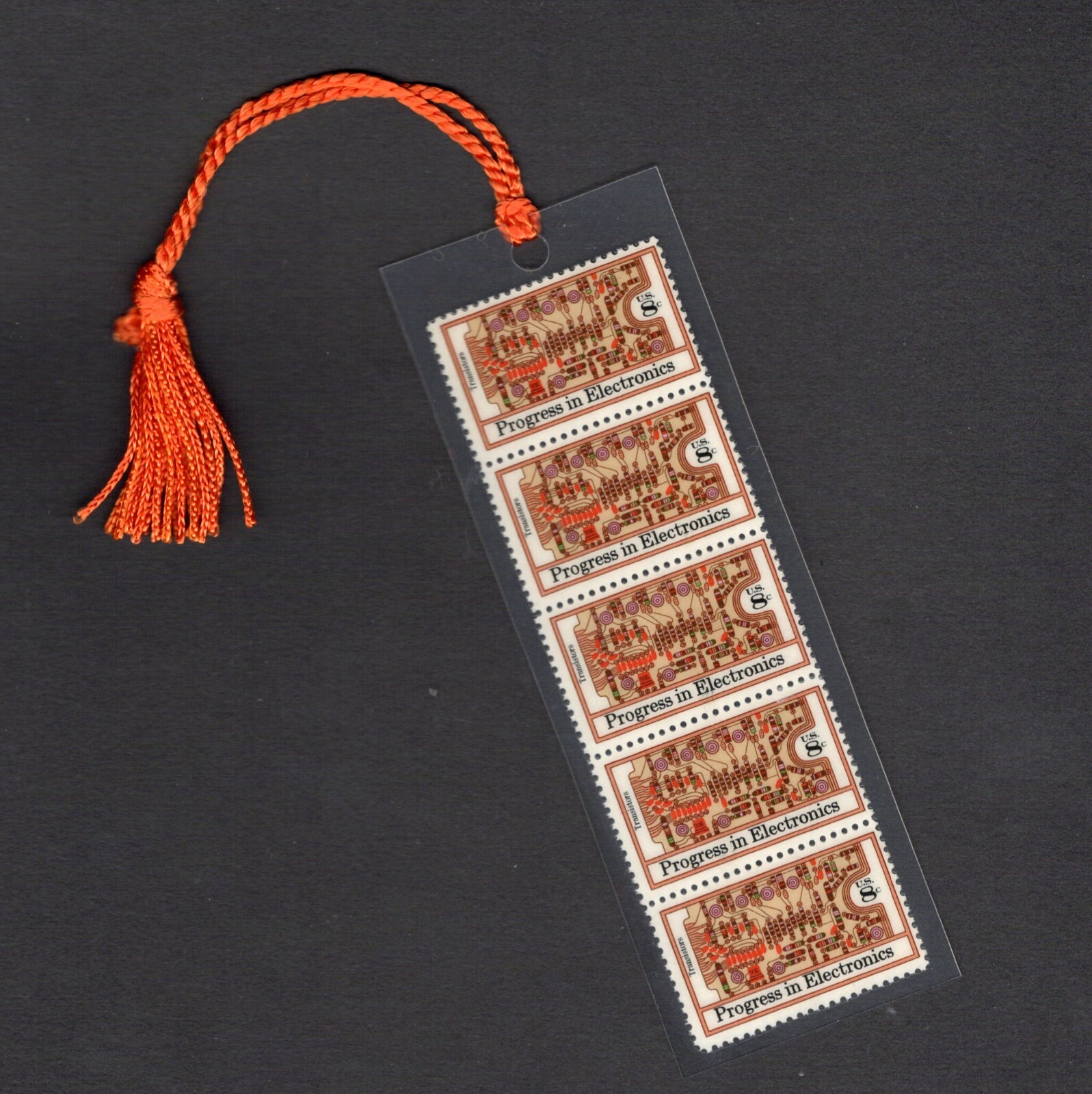 Transistors and Printed Circuits - Vintage Mint Set of 5 Stamps Bookmark Transistors and Printed Circuits - Vintage Mint Set of 5 Stamps Bookmark