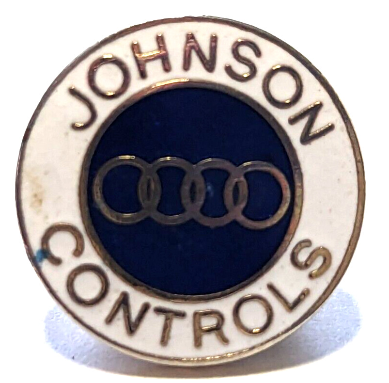 VTG Johnson Controls Logo Advertising Promo Round Enamel Lapel Pin Pinback FP20