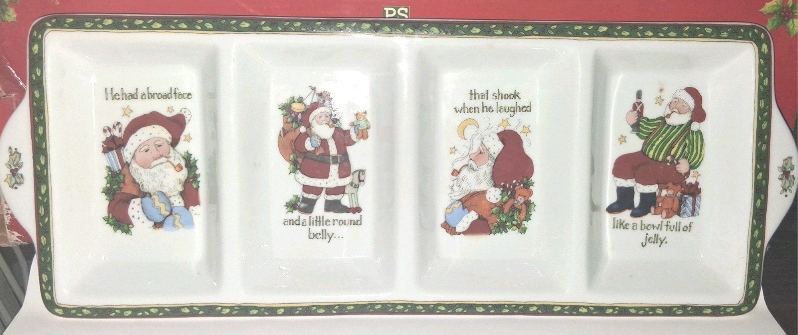 Portmeirion Studio “A Christmas Story” 4 Section Server Dish w/box Portmeirion Studio “A Christmas Story” 4 Section Server Dish w/box