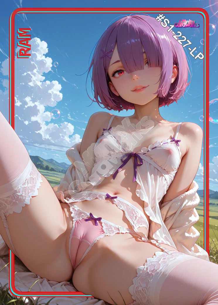 Ram Re:Zero Custom Sexy Anime Waifu Trading Card Standard Ram Re:Zero Custom Sexy Anime Waifu Trading Card Standard