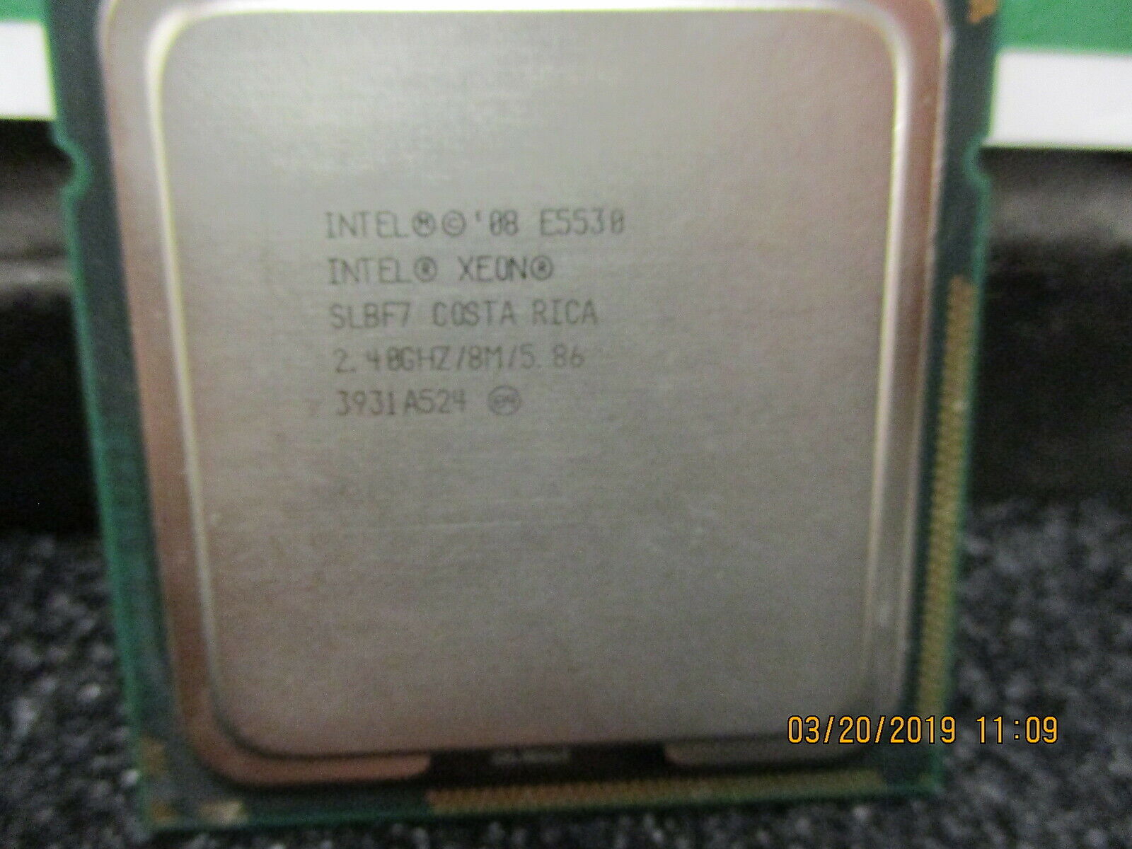AT80602000792AAS SLBF7 Intel Xeon E5530 Quad Core 2.40GHz 5.86GT/s Clean Pull