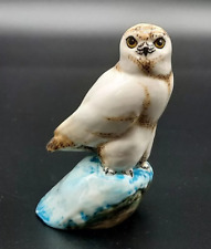 Vintage Porcelain Owl Statue Polarity Brown & White Colour Decore Home Figure picture