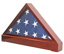 Solid Wood, Burial/Memorial Flag Display Case Stand for 5 'X 9.5' a Flag Folded picture