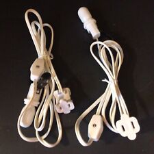CHRISTMAS VILLAGE LIGHT CORDS WITH ON OFF SWITCH FEMALE CONNECTOR 5FT SET OF 2 picture