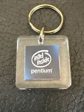 Intel Inside Pentium Processor Keychain - Real Actual Original CPU Chip 1990’s picture