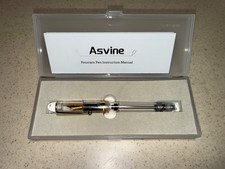 Asvine V126 Medium Nib Transparent Clear Vacuum Filler EUC With Box picture