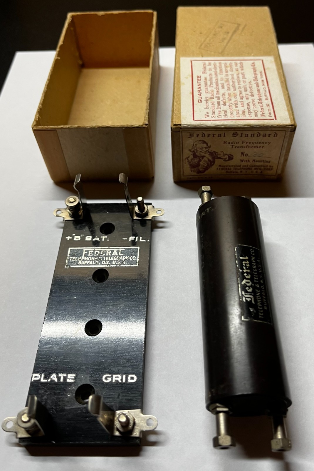 Federal Radio RF Frequency Transformer #30 w/mounting & Box 1920s Tube Vintage Federal Radio RF Frequency Transformer #30 w/mounting & Box 1920s Tube Vintage