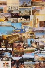 Mixed Lot 50+ Posted/Unposted Vtg USA Postcards Books Maps Travel Ariel Scenic  picture