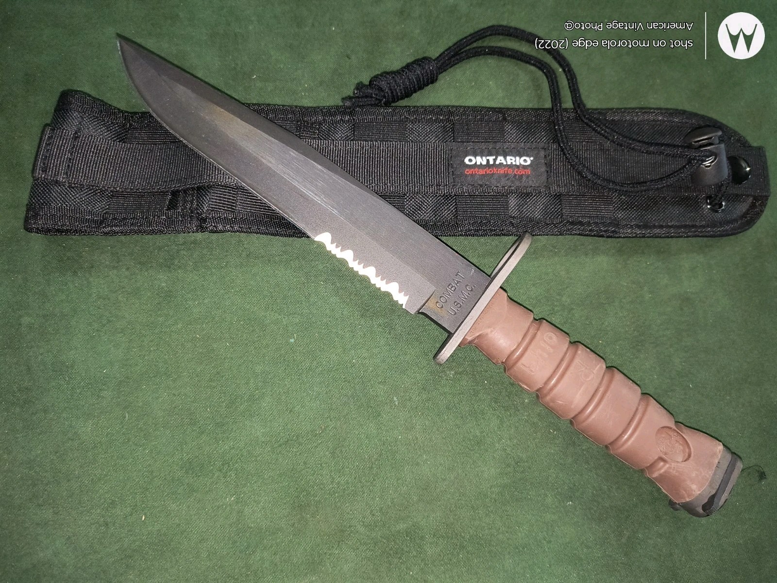 Vintage Knife OKC-3S Bayonet USMC & MOLLE Sheath Military Ontario Knife Co Vintage Knife OKC-3S Bayonet USMC & MOLLE Sheath Military Ontario Knife Co