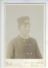 CHINESE RAILROAD CONDUCTOR CABINET CARD MILWAUKEE WISCONSIN 1893 ORIGINAL picture