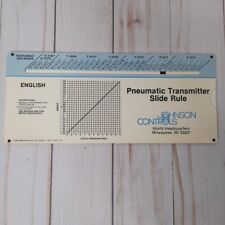 Johnson Controls Inc Milwaukee WI Pneumatic Transmitter Slide Rule Vtg 1985 picture