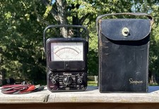VTG SIMPSON Model 260 VOLT-OHM Milliameter Analog Meter W/Case Decor Display picture