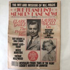 Vintage Joe Franklin's Memory Lane News Newspaper Vol. 1  #3 1981-Gable Bacall picture