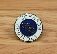 Johnson Controls Blue White & Gold Tone Collectible Advertising Pin / Lapel  picture