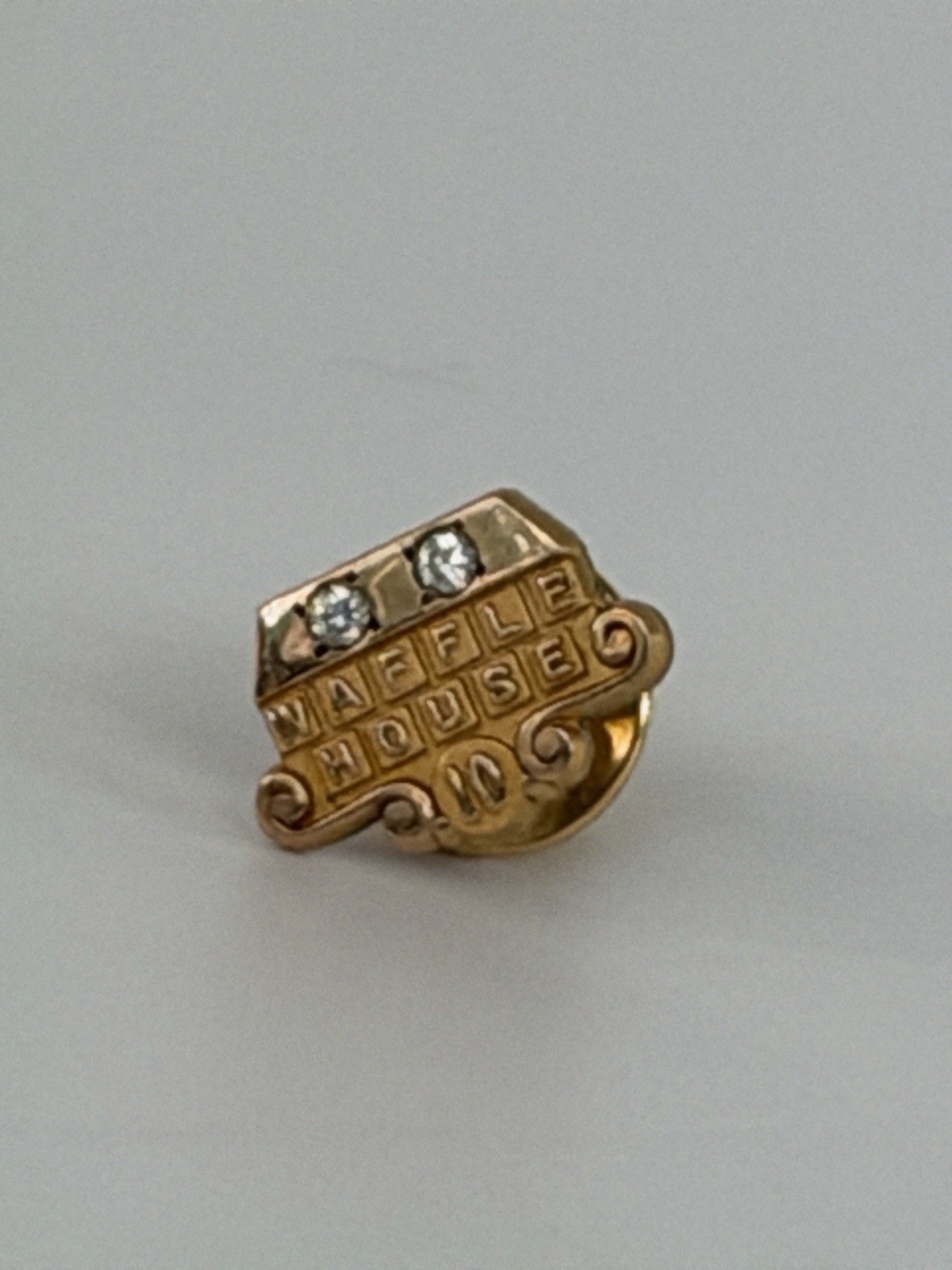 Vintage Waffle House 10 Year Two Diamond Pin  Server