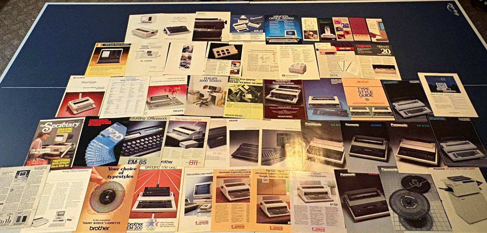 Retro Computer Clicker Vintage Typewriter Word Processor Computer Brochure Lot Canon Brother ...
