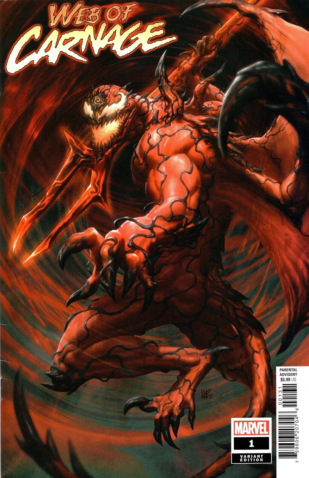 Web Of Carnage #1 Lim cover Venom Kraven Hunter-Spider Morlun Ram V Marvel 2023