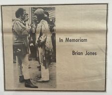 1969 Brian Jones In Memoriam, Underground News Memorial Ad picture