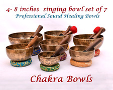 4-8 inches Chakra frequency tuned singing bowl set of 7 - Tibetan Singing bowls picture