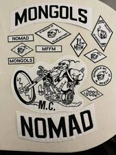 13pcs/ Set Mongols Nomad Biker Vest Embroidered 1% IN Memory picture