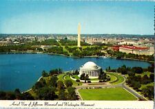 Aerial View of Jefferson Memorial and Washington Monument Postcard picture
