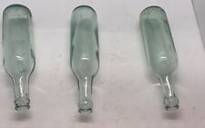 lot of 3 Glass Round Bottom Ballast Bottle Old fashion picture