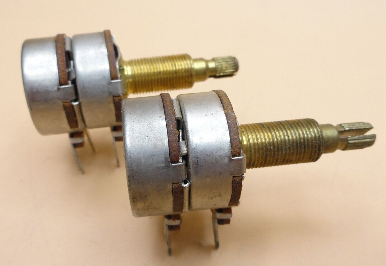 CTS Linear Taper Potentiometer Dual 50K SPLINE Shaft (QTY 2) CTS Linear Taper Potentiometer Dual 50K SPLINE Shaft (QTY 2)