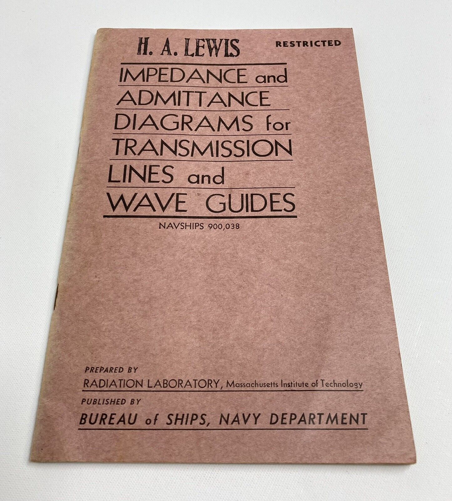 Vintage 1944 US Navy Impedance and Admittance Diagrams NAVSHIPS 900,038 Booklet