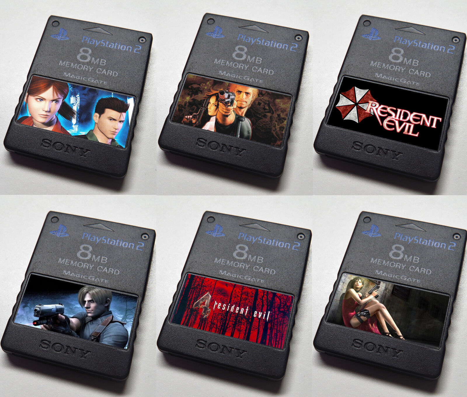 Resident Evil Collection - Custom PlayStation 2 (PS2) Memory Card Stickers
