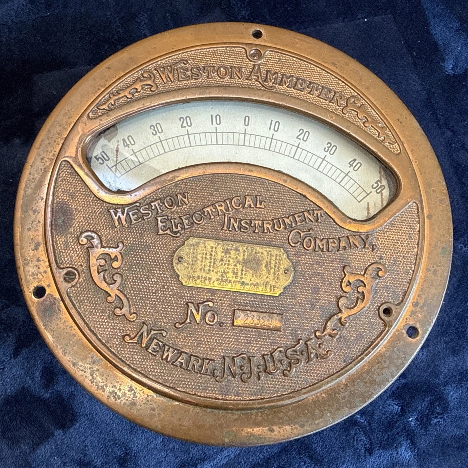 Antique Weston Ammeter 1900-1910 Serial 23324