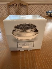 Caviar Server Restoration Hardware Lille Silver Plate French Glass Insert Spain picture