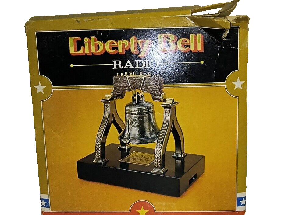 Vintage Patriotic Liberty Bell AM Transistor Radio  New in box