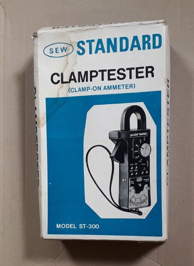 Vintage  SEW Standard Clamptester Model ST-300 Clamp-On Ammeter 1984