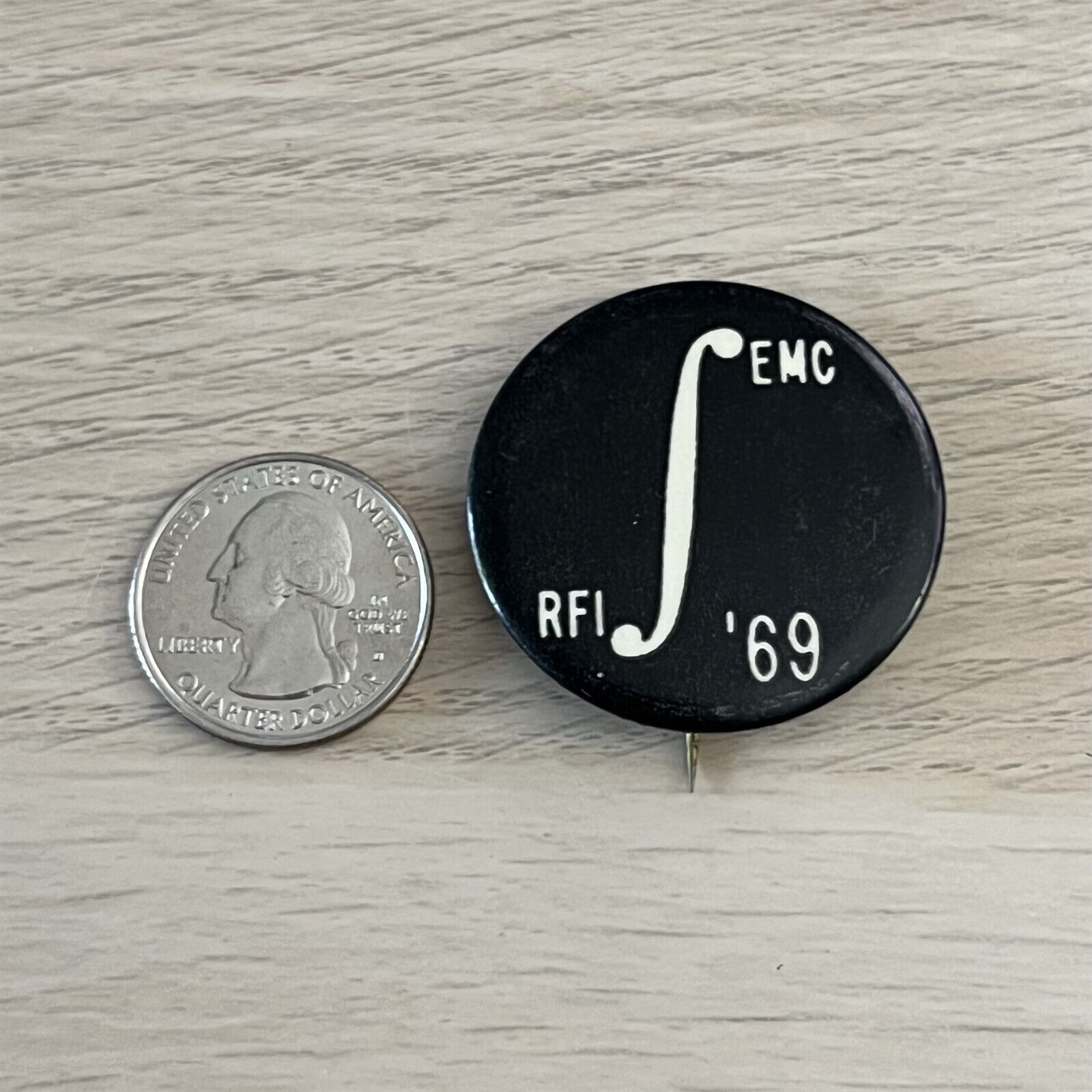 1969 RFI EMC Convention ? Radio Frequency Pin Pinback Button #44699