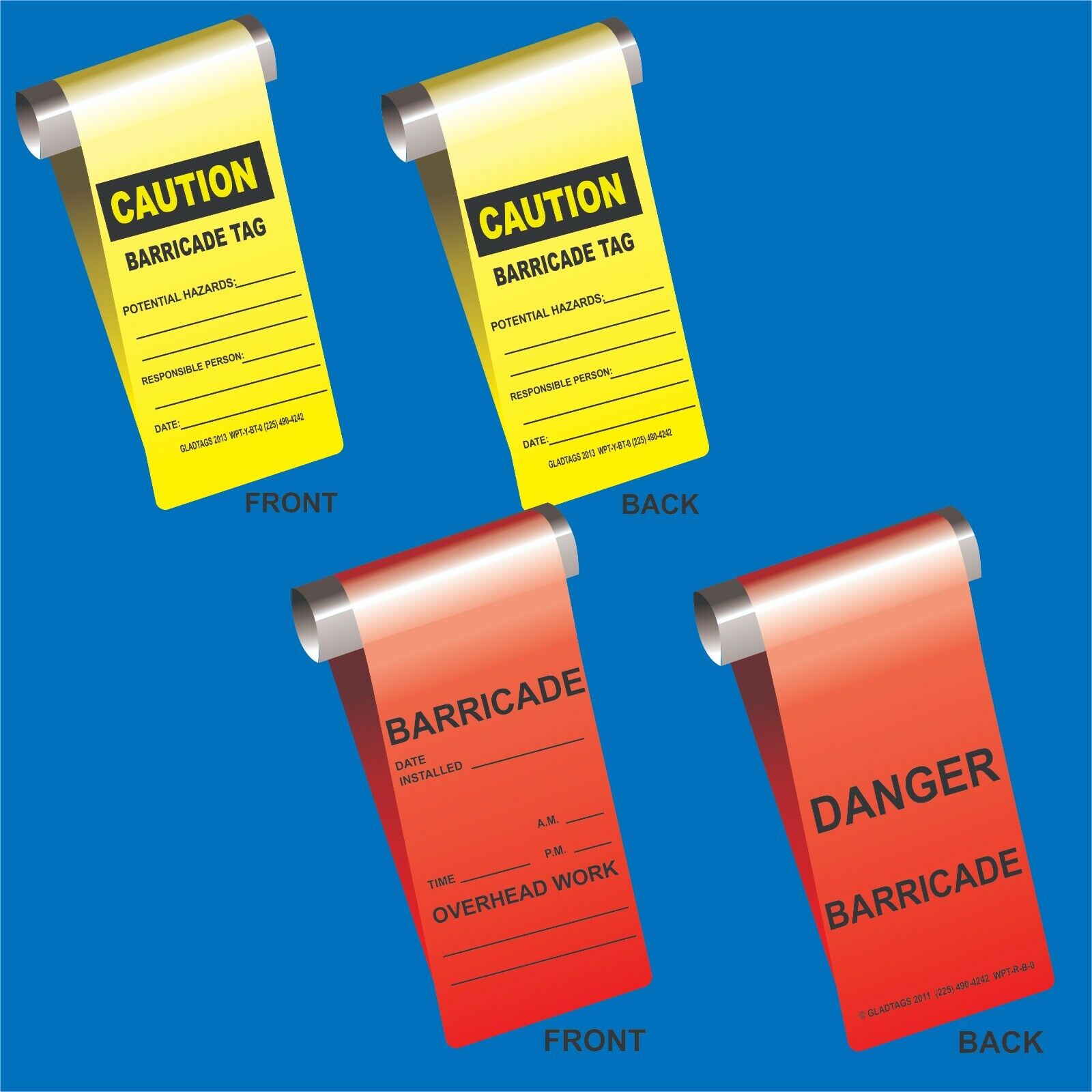 Barricade Wrap Tags Multi Pack (25 Red and 25 Yellow)