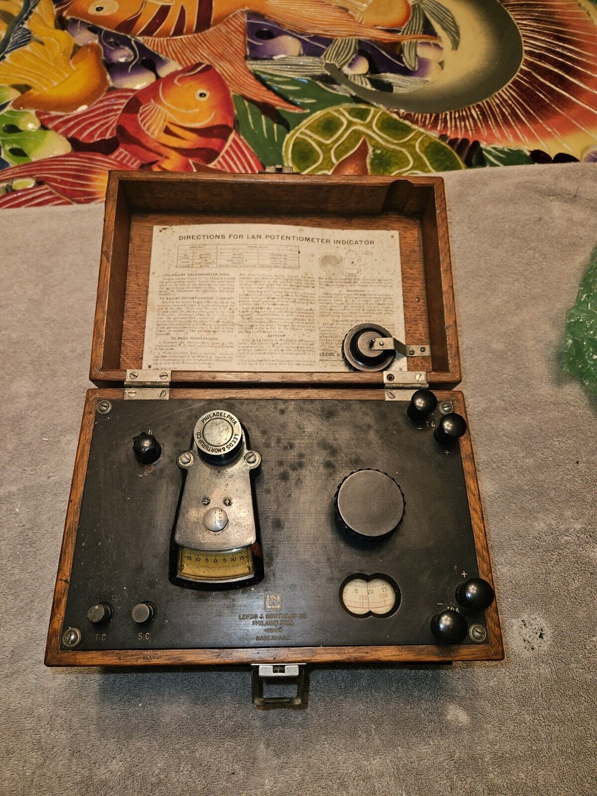 Leeds & Northrup Potentiometer Indicator Antique Science Electrical Equipment
