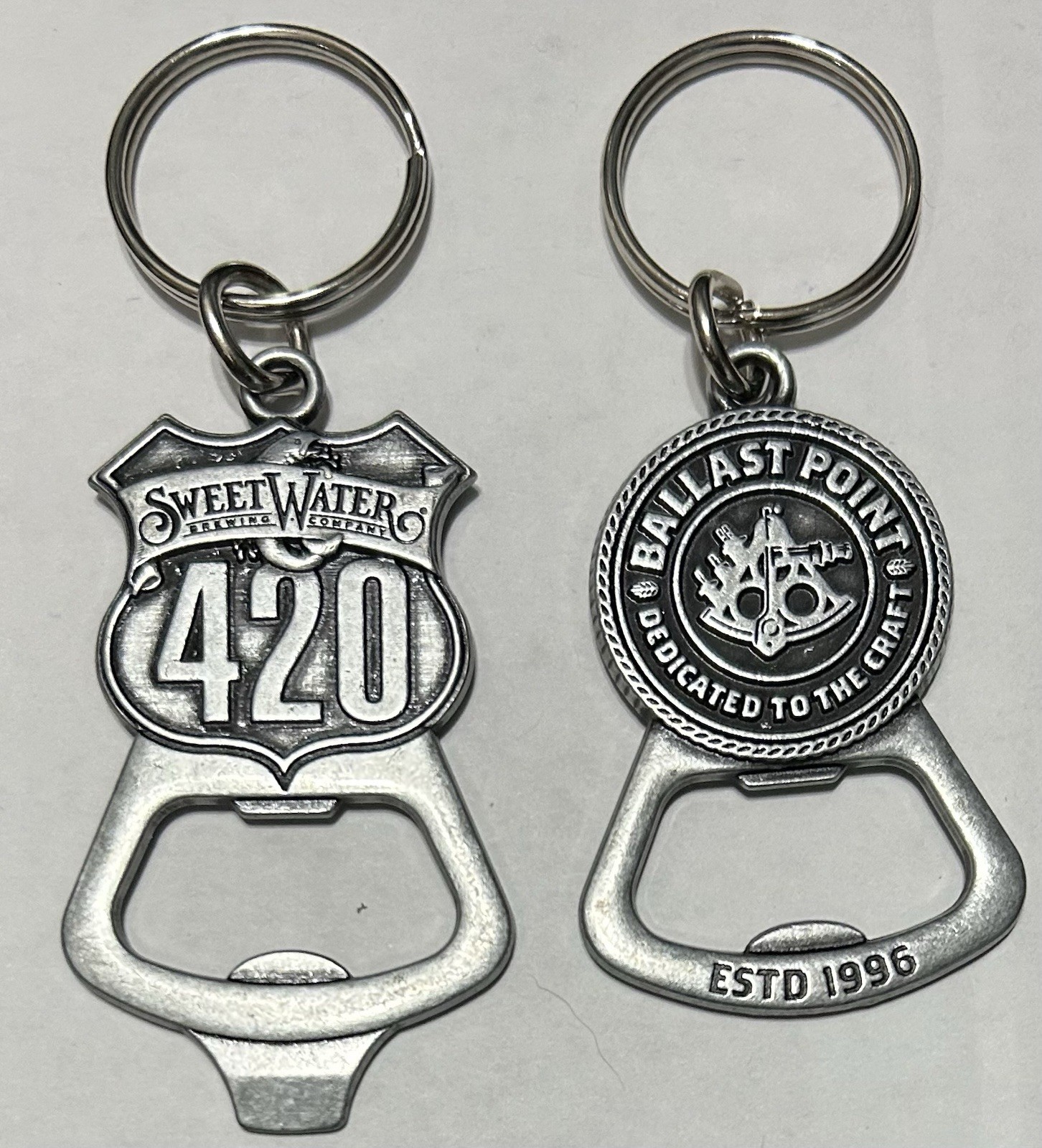 (2) BRAND NEW Bottle Opener Keychains - Sweetwater 420 and Ballast Point Sculpin (2) BRAND NEW Bottle Opener Keychains - Sweetwater 420 and Ballast Point Sculpin