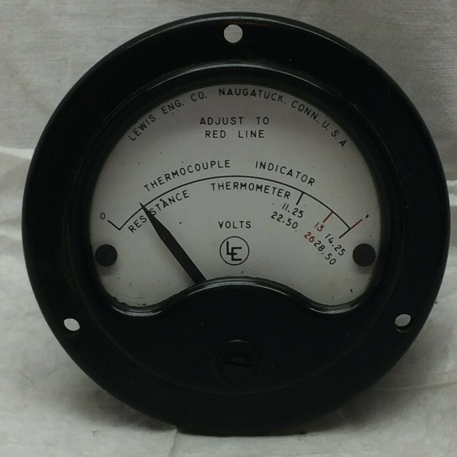 Vtg Gauge Lewis Engineering Thermocouple Indicator Aircraft Naugatuck CN Parts