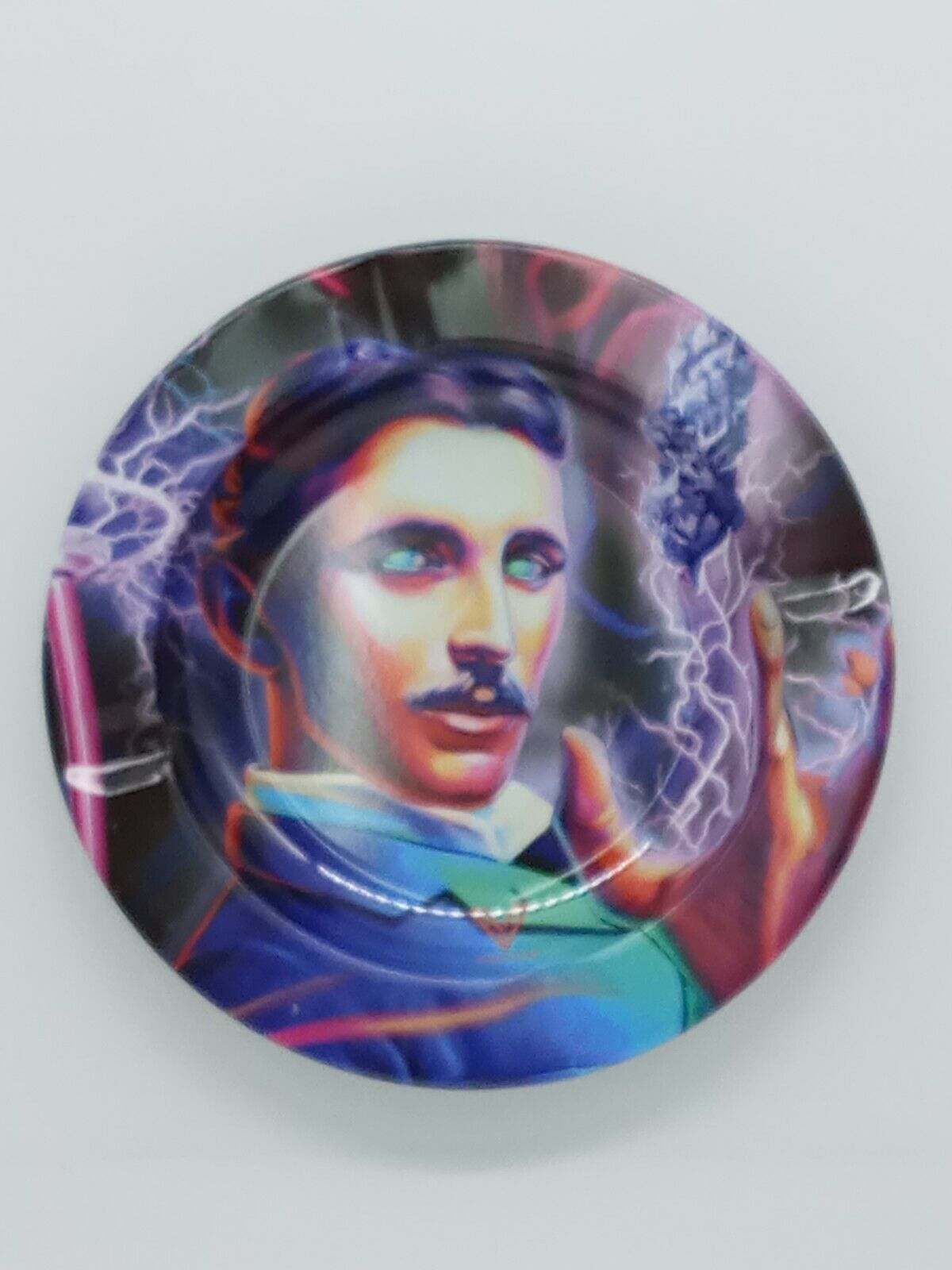V Syndicate Small Metal Ashtray - Tesla High Voltage (5.5 in)